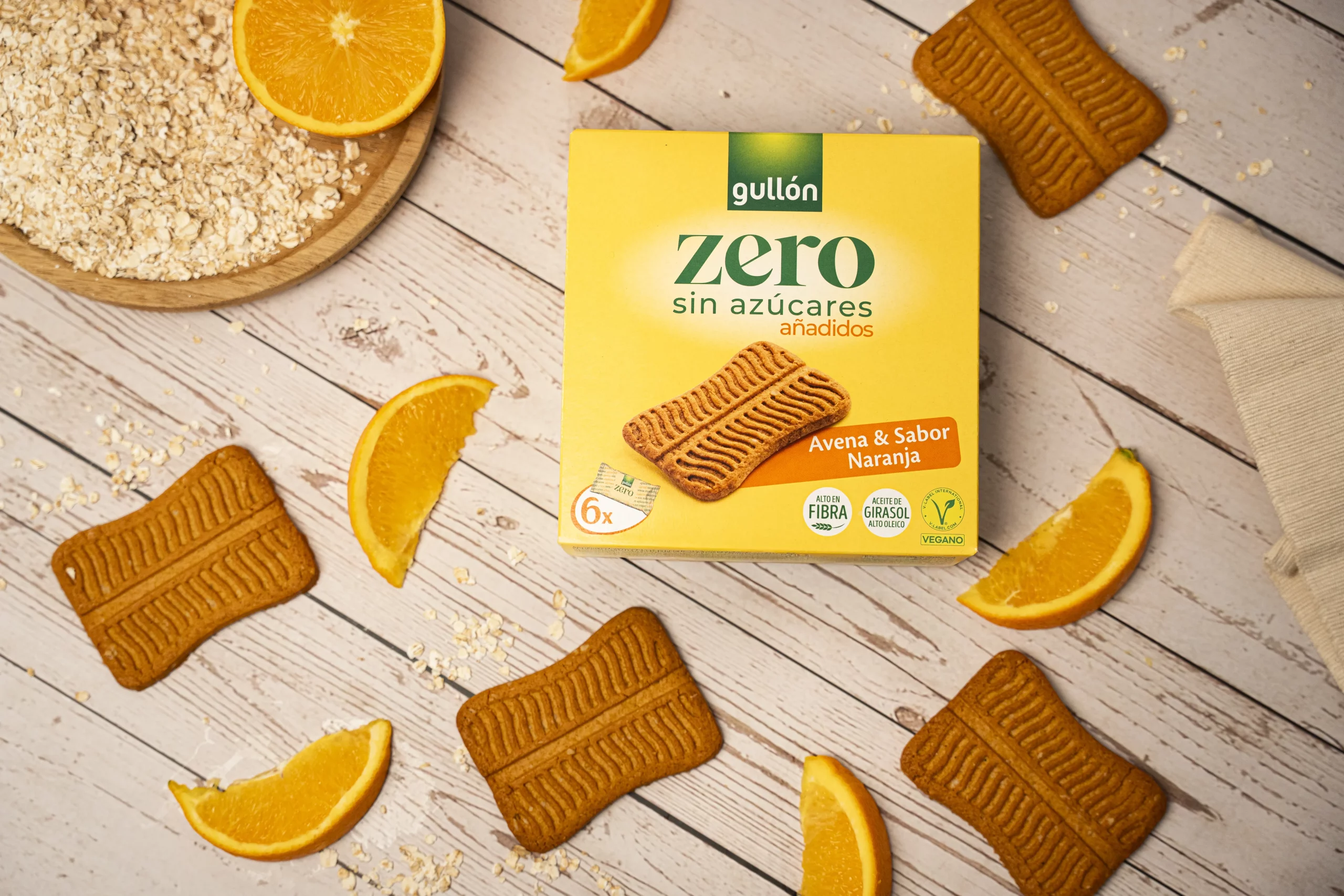 Bolachas Gullon Zero Sem Açúcares Snack laranja