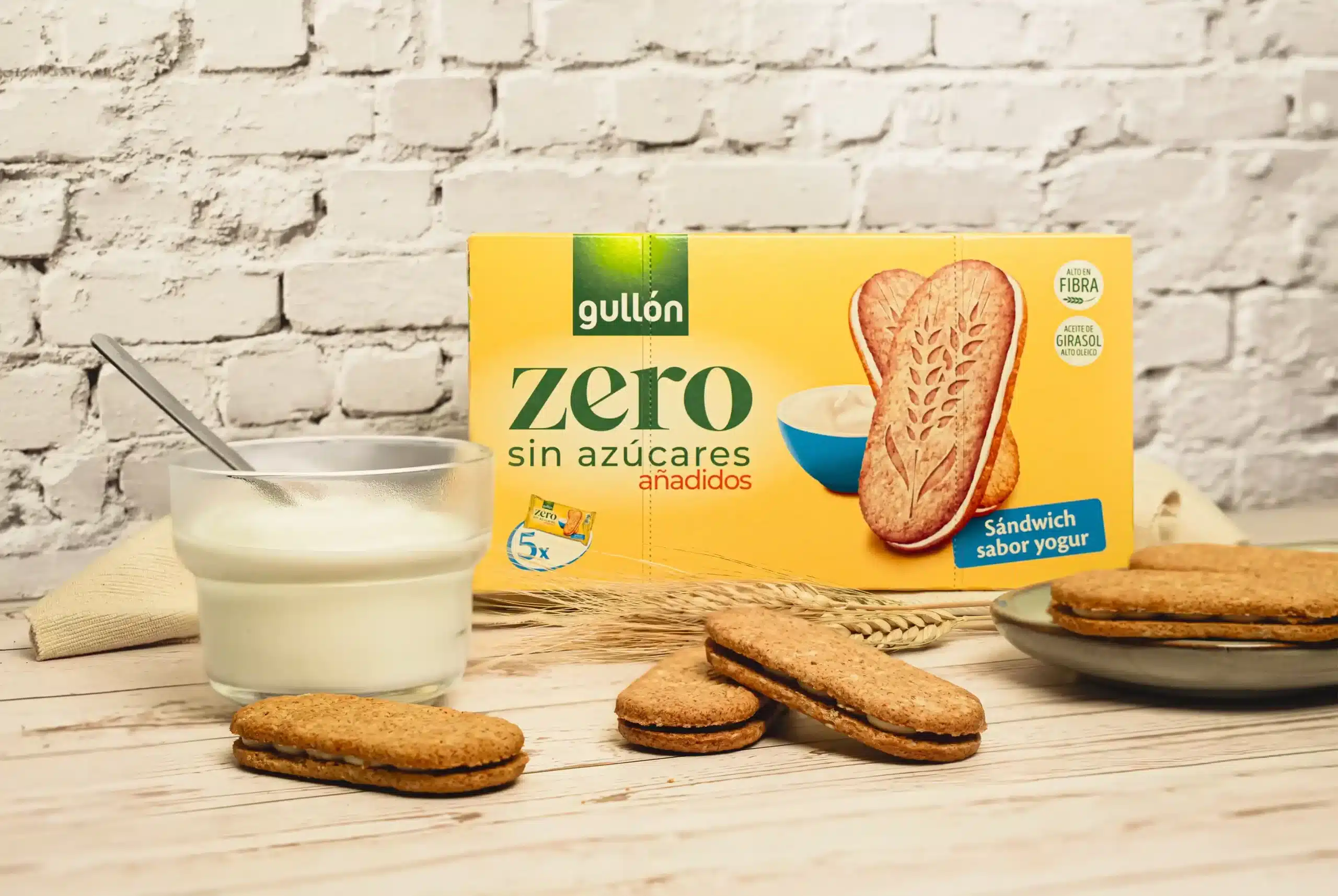 Bolachas Gullon Zero Sem Azucares sandwich yogur