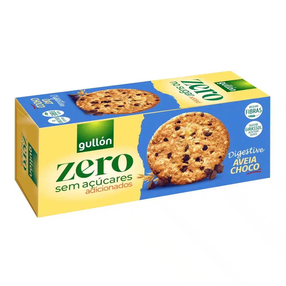 Bolachas Gullón Zero Sem Acucares Digestive Avena Choco PT