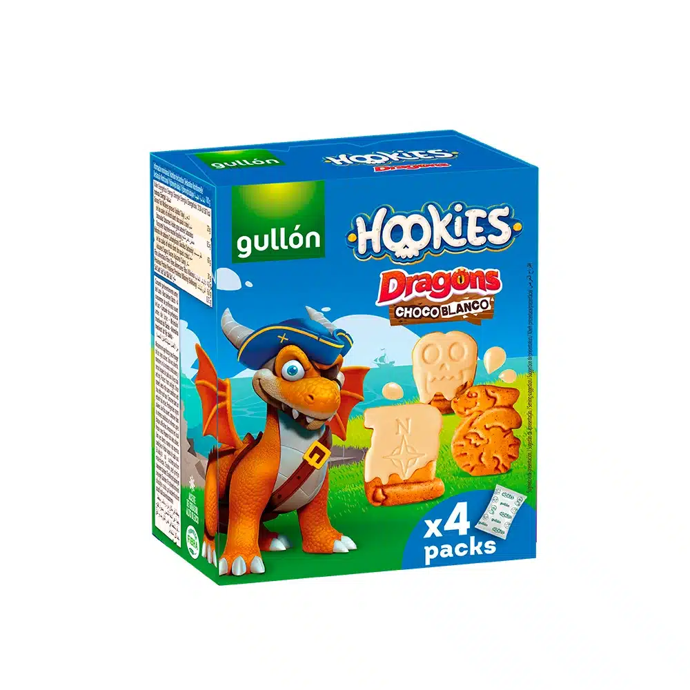 Bolachas Hookies Dragons Chocolate Branco