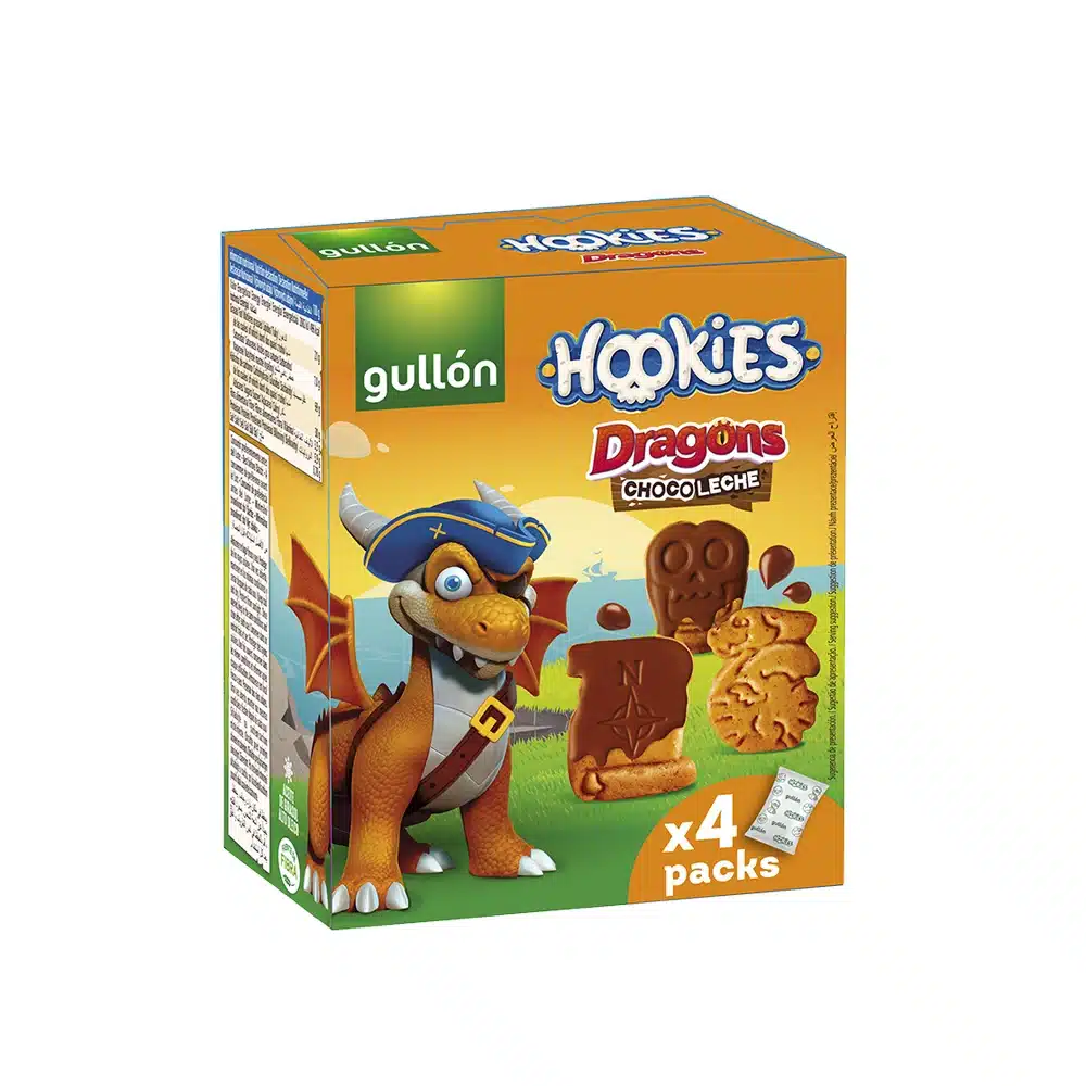 Bolachas Hookies Dragons Chocolate de leite